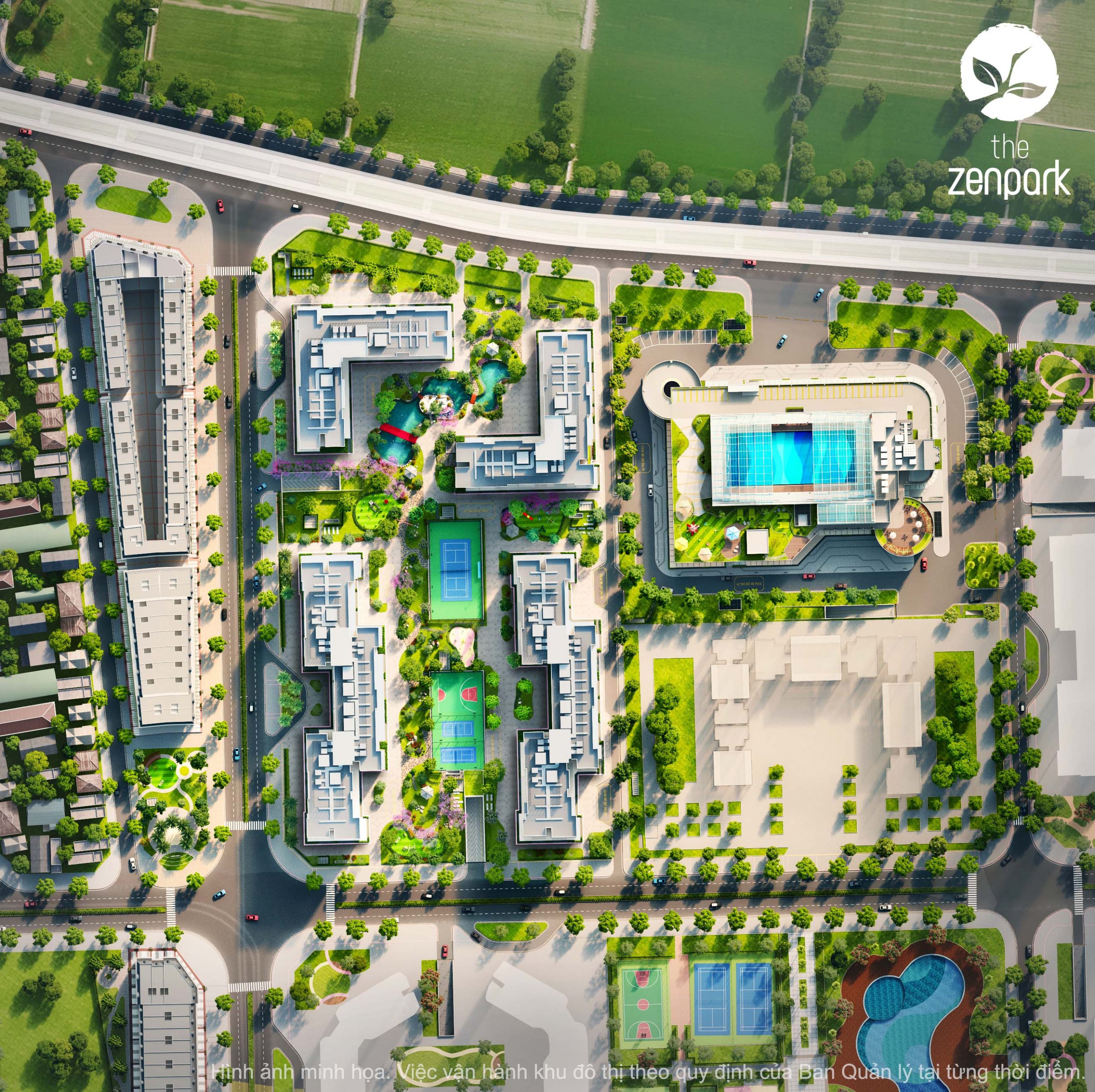 The Zenpark Vinhome Ocean Park - Phân khu The Zenpark bao gồm 4 tòa căn hộ